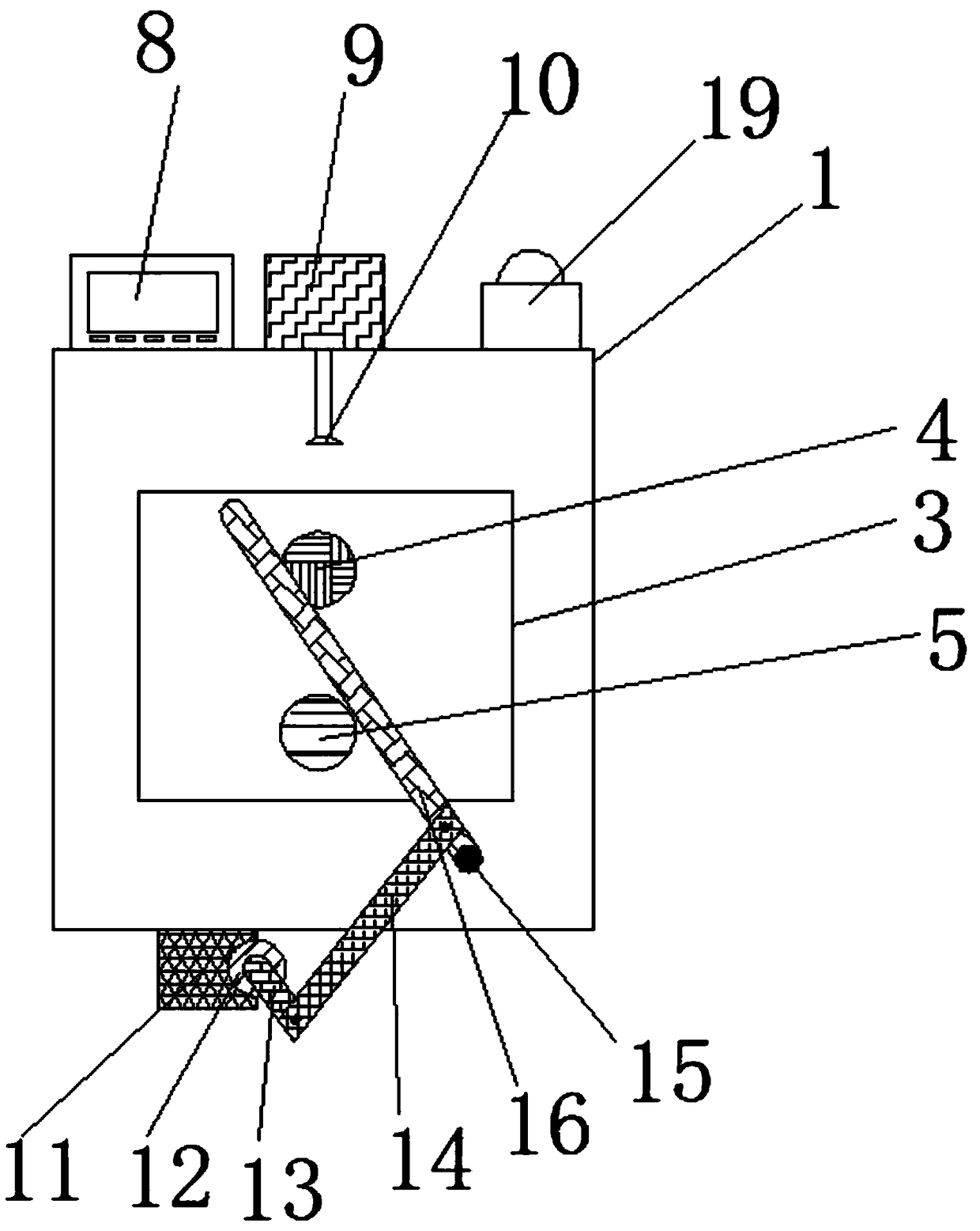 Spark detecting device with self-cleaning effect