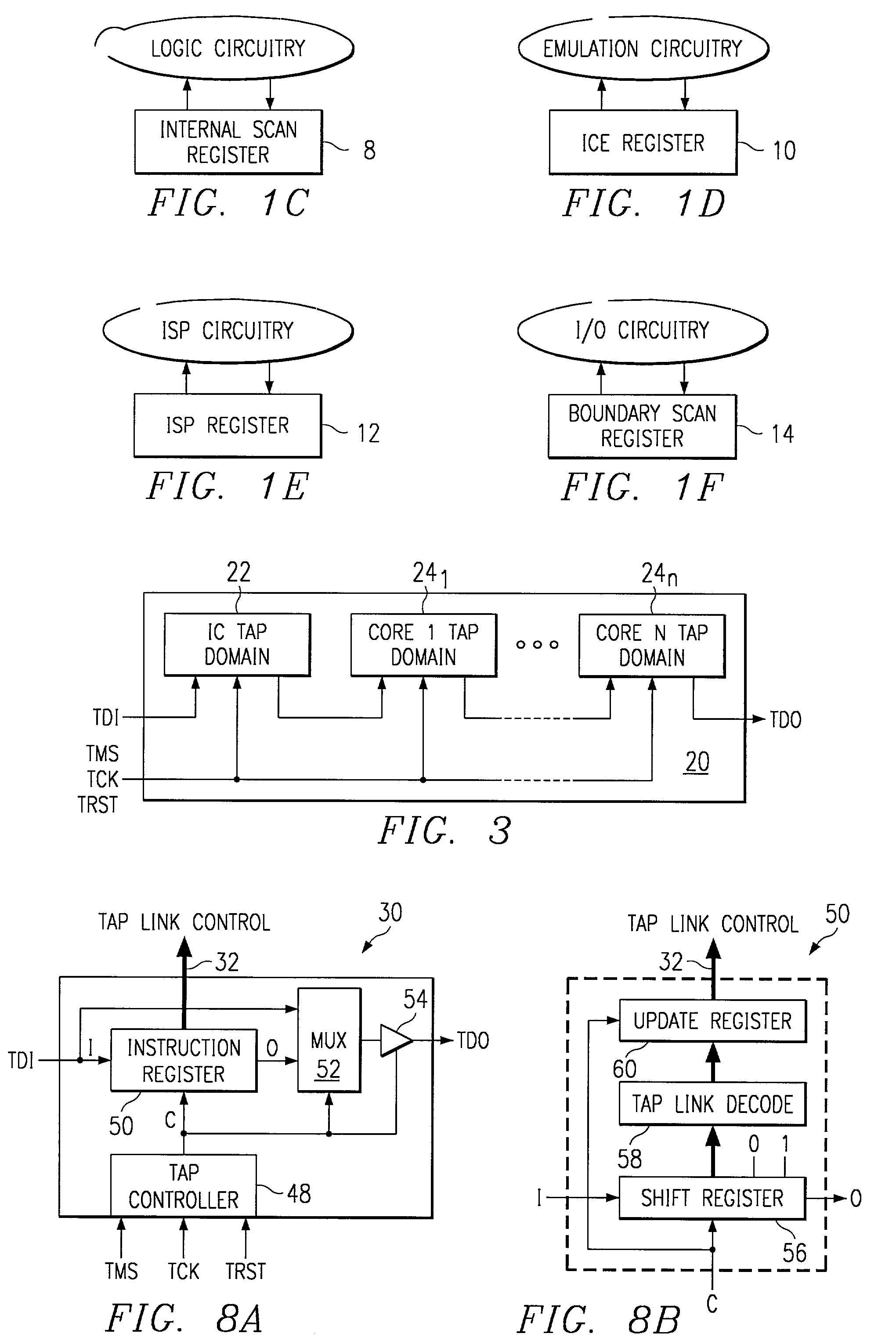 Selecting different 1149.1 TAP domains from update-IR state