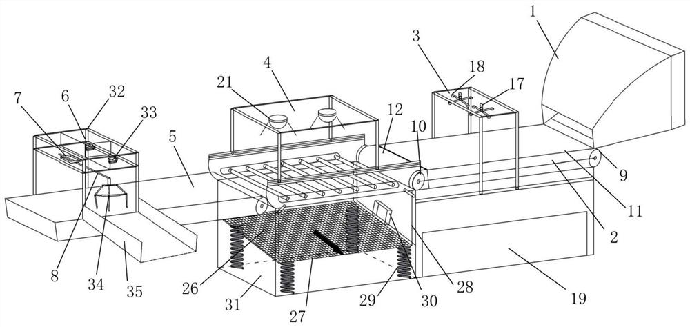 High-precision intelligent separation system and method for underground coal gangue grading