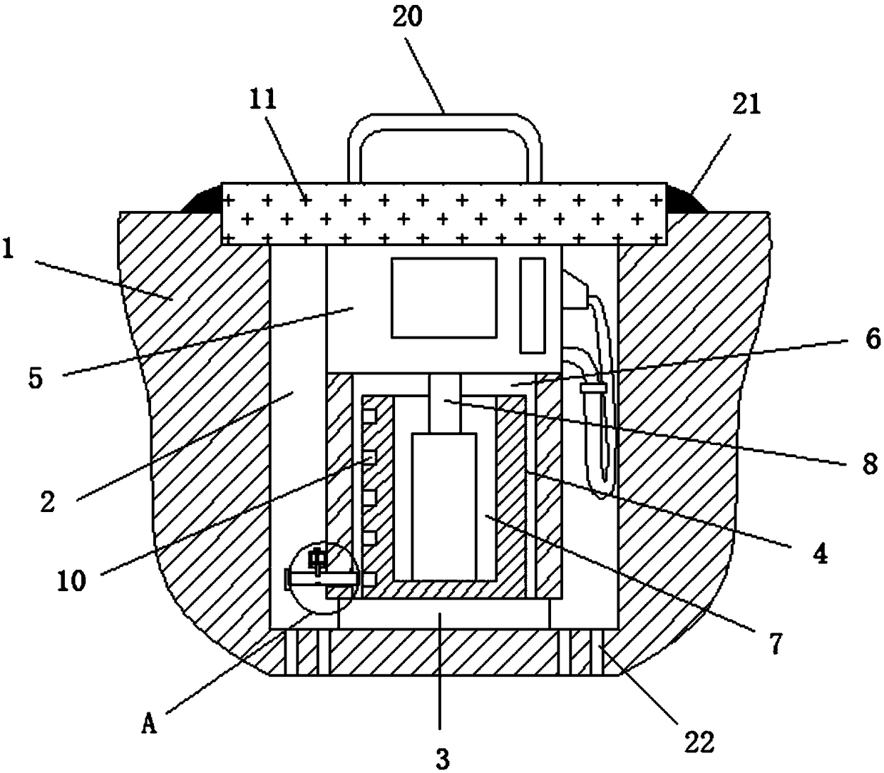 Car charging pile capable of lifting and lowering