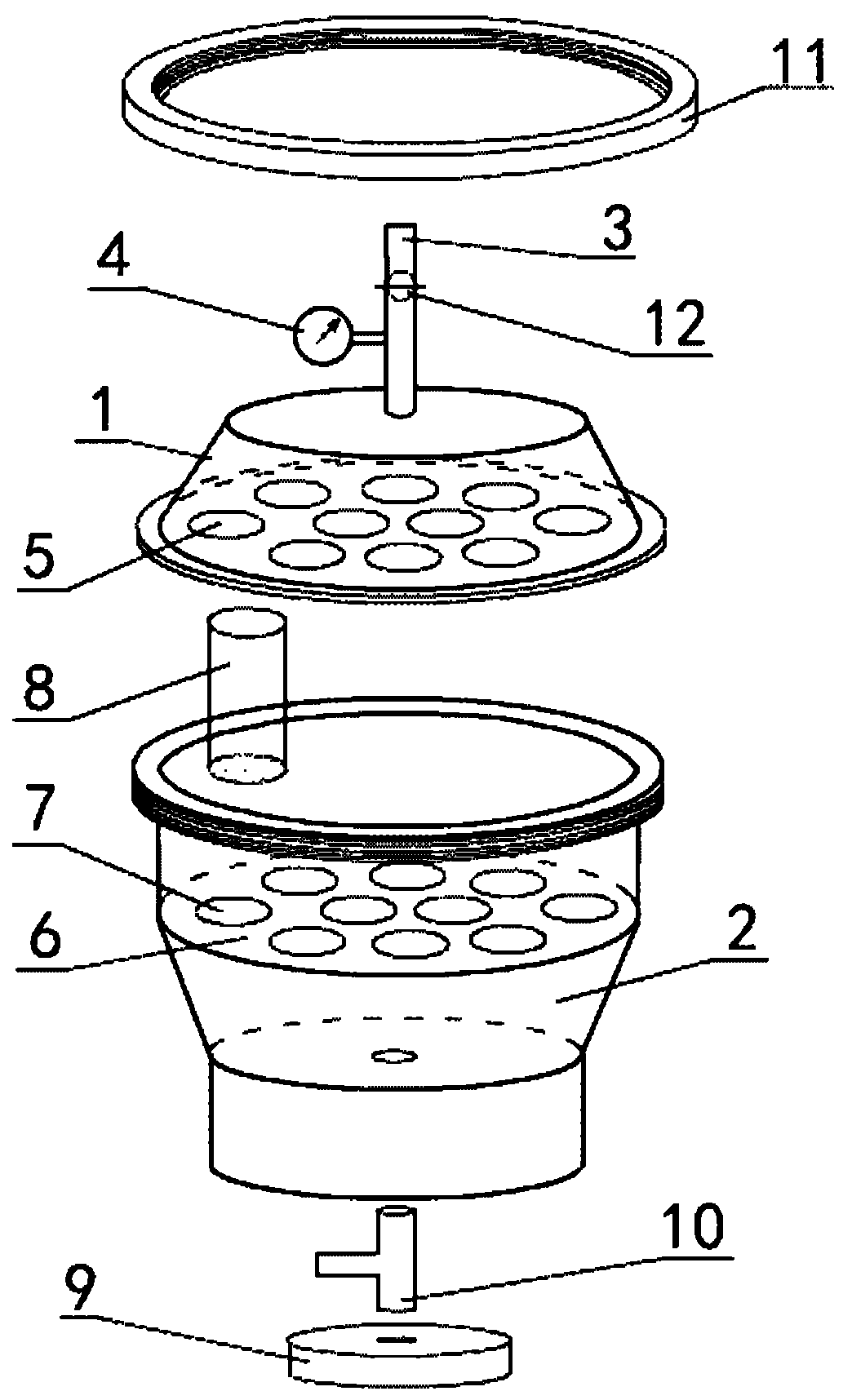 Soil microbe fumigating device