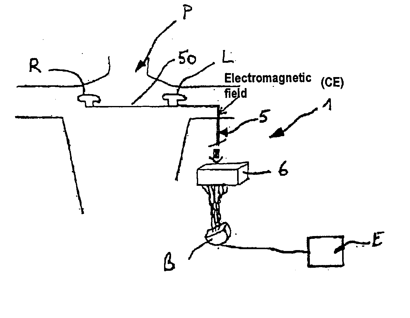 Device for acquiring electric signals coming from the human body and more particularly from the heart