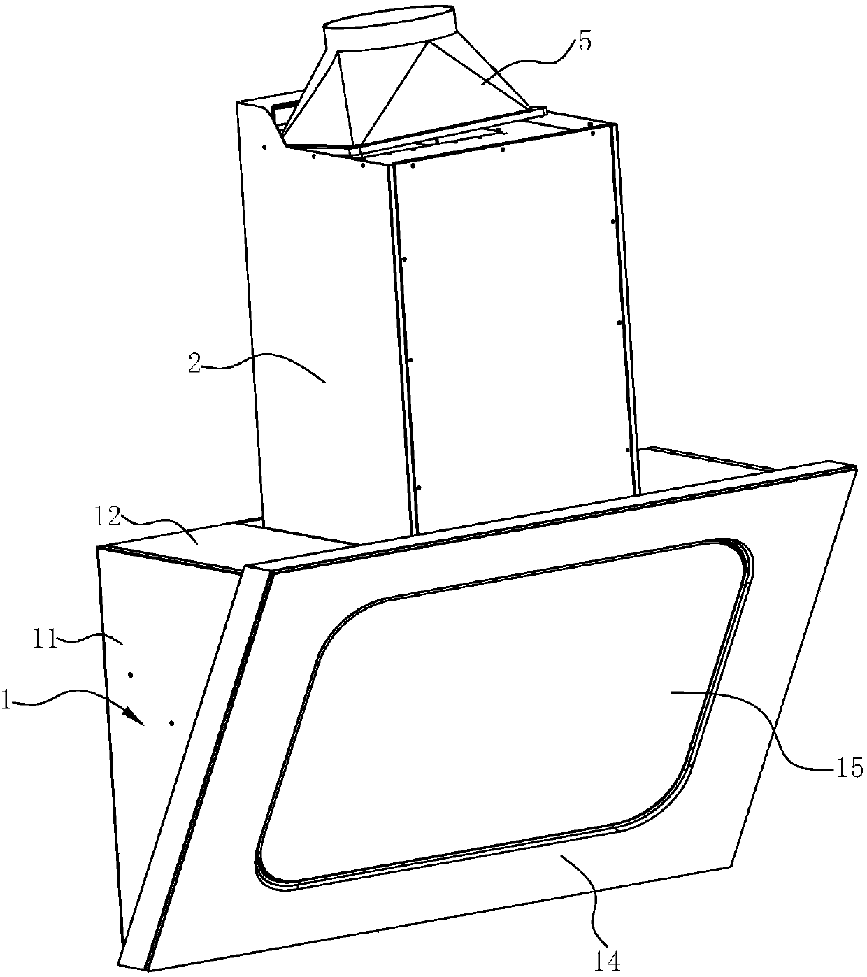 Near-suction type range hood