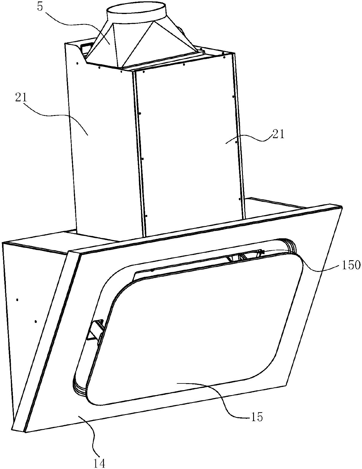 Near-suction type range hood