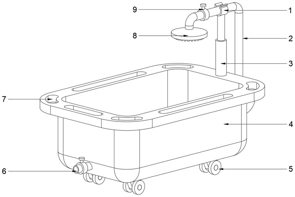 Multifunctional cleaning equipment for pediatric nursing