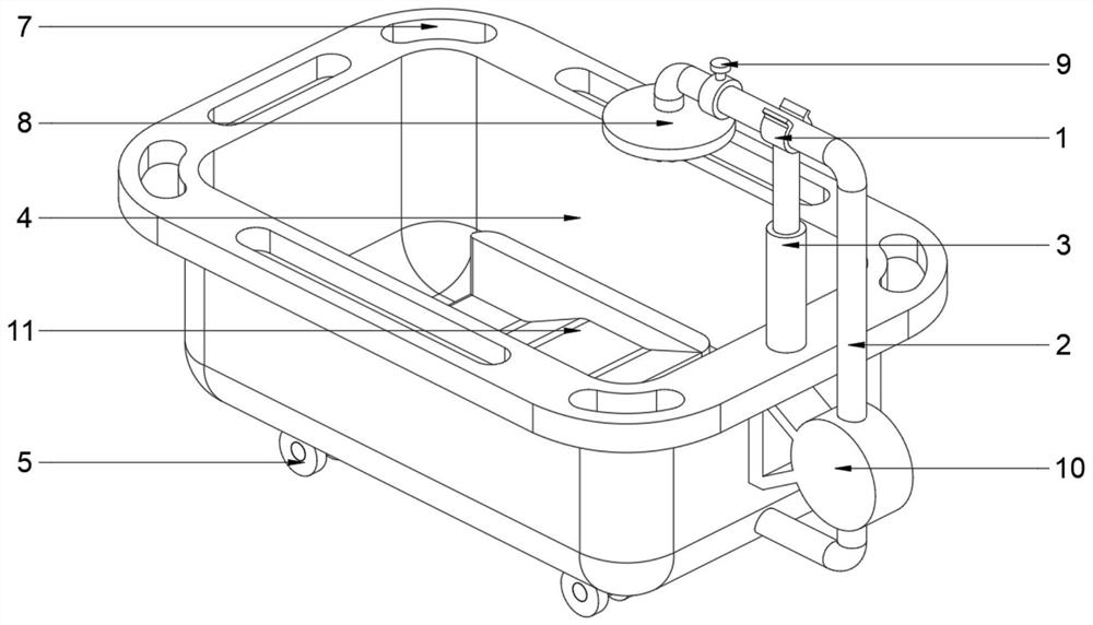 Multifunctional cleaning equipment for pediatric nursing