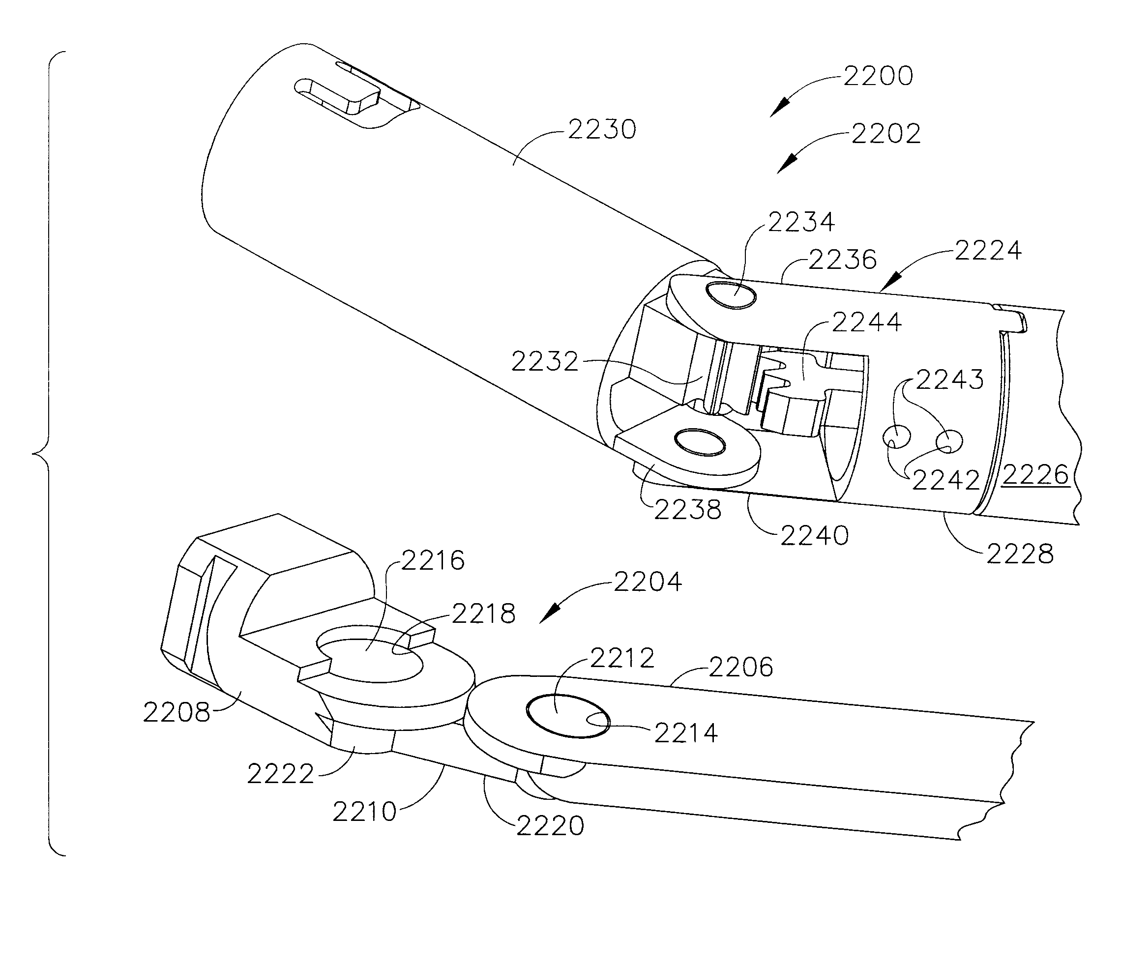 Surgical instrument with articulating shaft with single pivot closure and double pivot frame ground