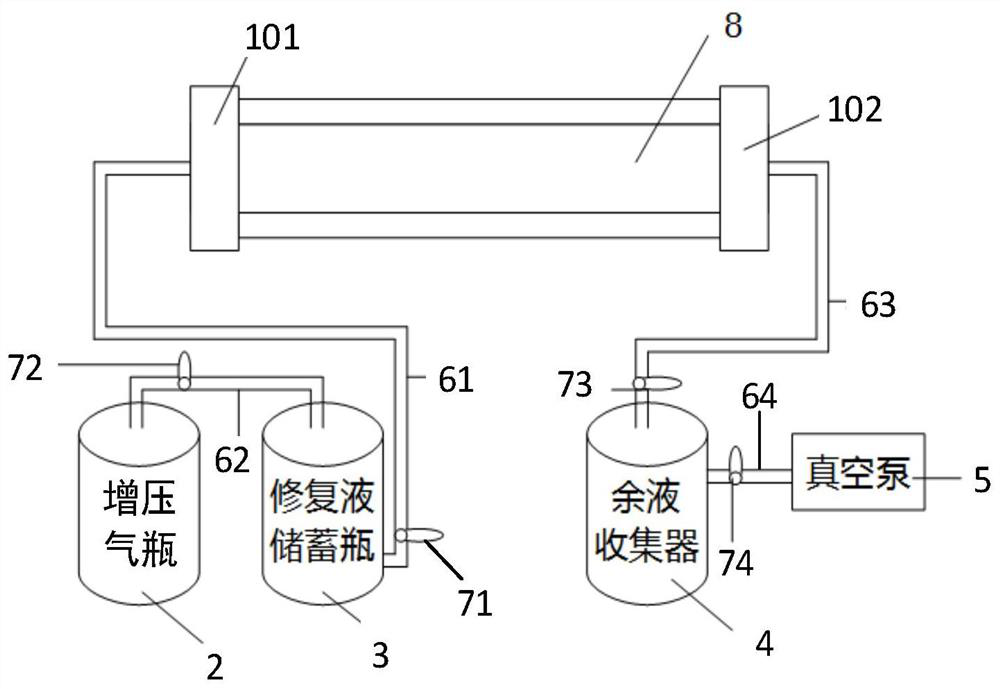 A repair device for poor electrical contact inside a connector and a high-voltage cable