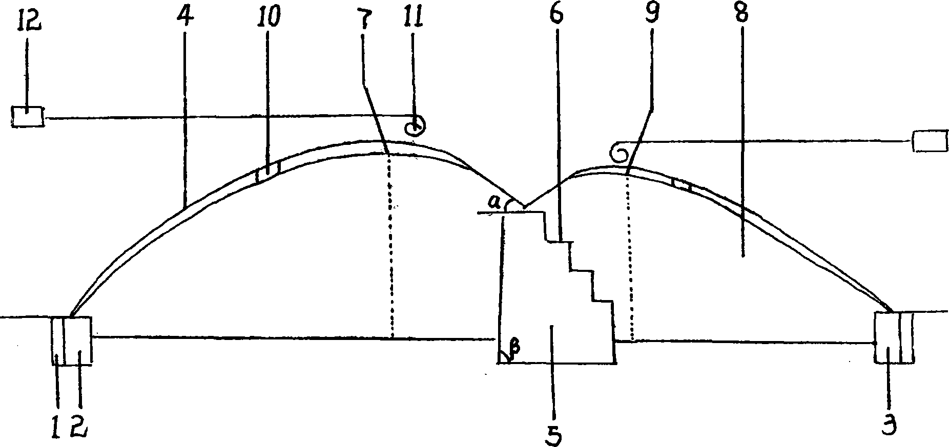 Greenhouse with sunny and shaded surfaces