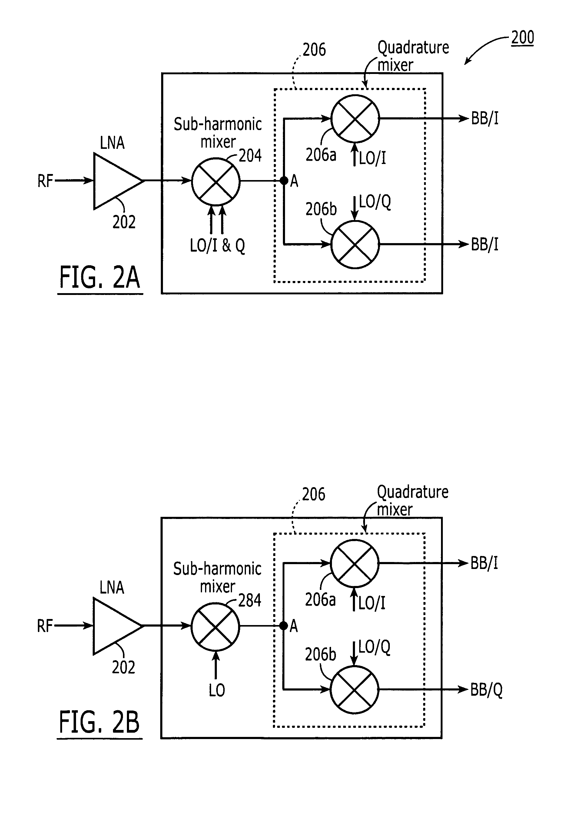 Quadrature sub-harmonic frequency down-converter