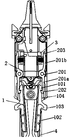 Novel-structured vertical hook of jacquard machine and novel-structured vertical hook component with same