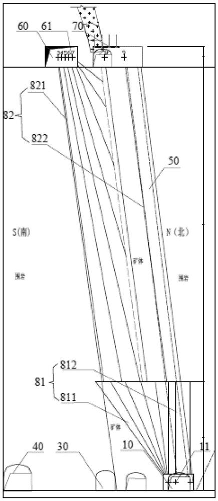 Fan-shaped medium-diameter deep hole mining technology of steeply inclined medium-thick ore body