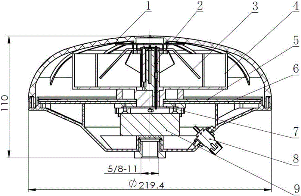 Microwave attenuation type high stationary-phase high precision GNSS measurement type antenna and device