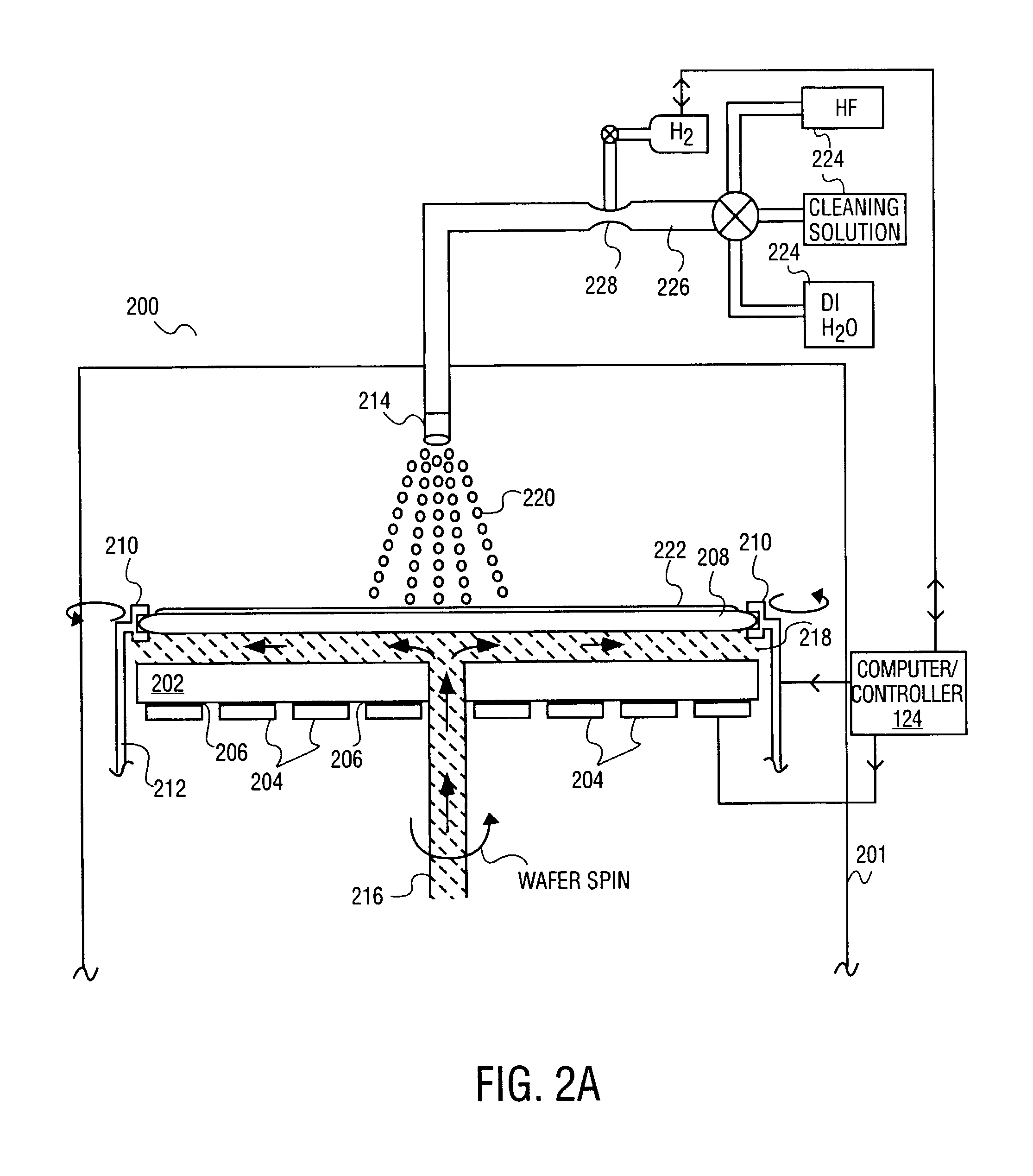 Method and apparatus for processing a wafer