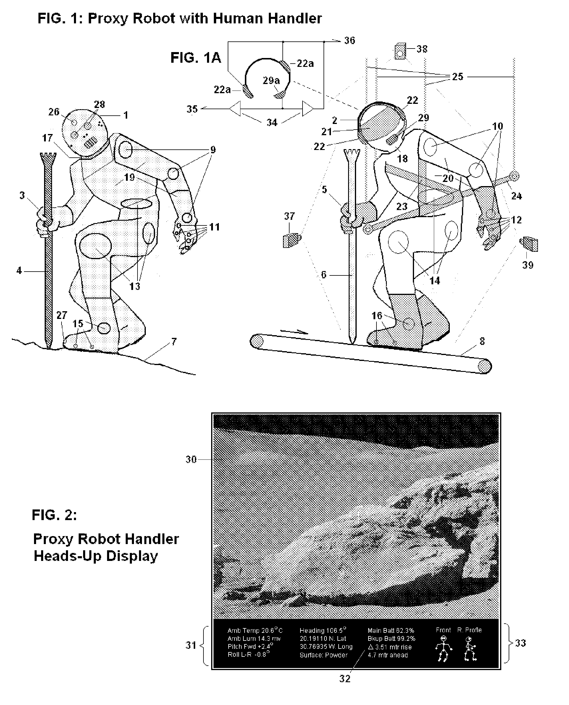 Proxy Robots and Remote Environment Simulator for Their Human Handlers