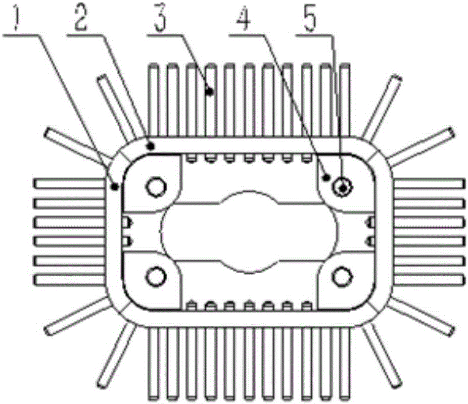 Combined small-angle filament winding thread-hanging device