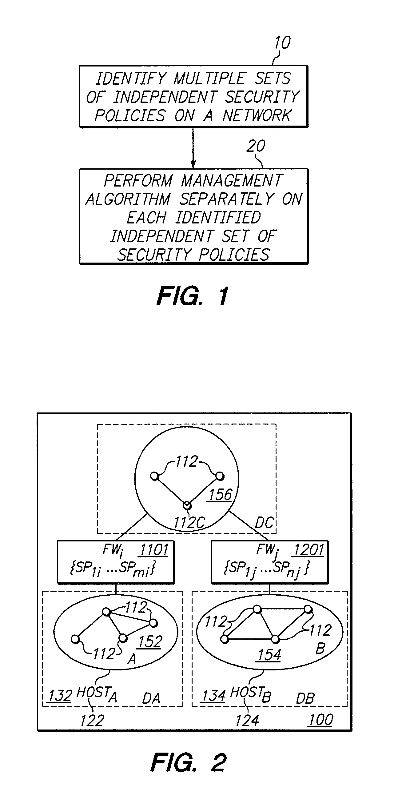 Method and apparatus for managing security policies on a network