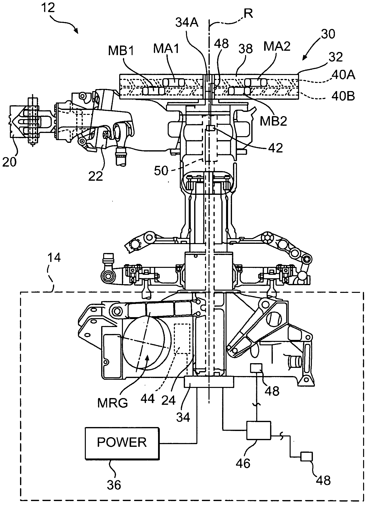 Dual frequency hub mounted vibration suppressor system