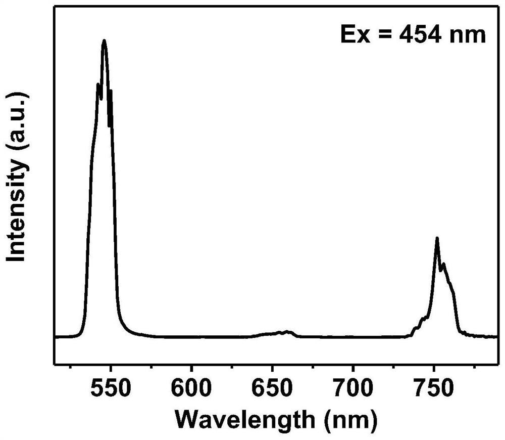 a ho  <sup>3+</sup> Activated green down-conversion phosphor and preparation method thereof