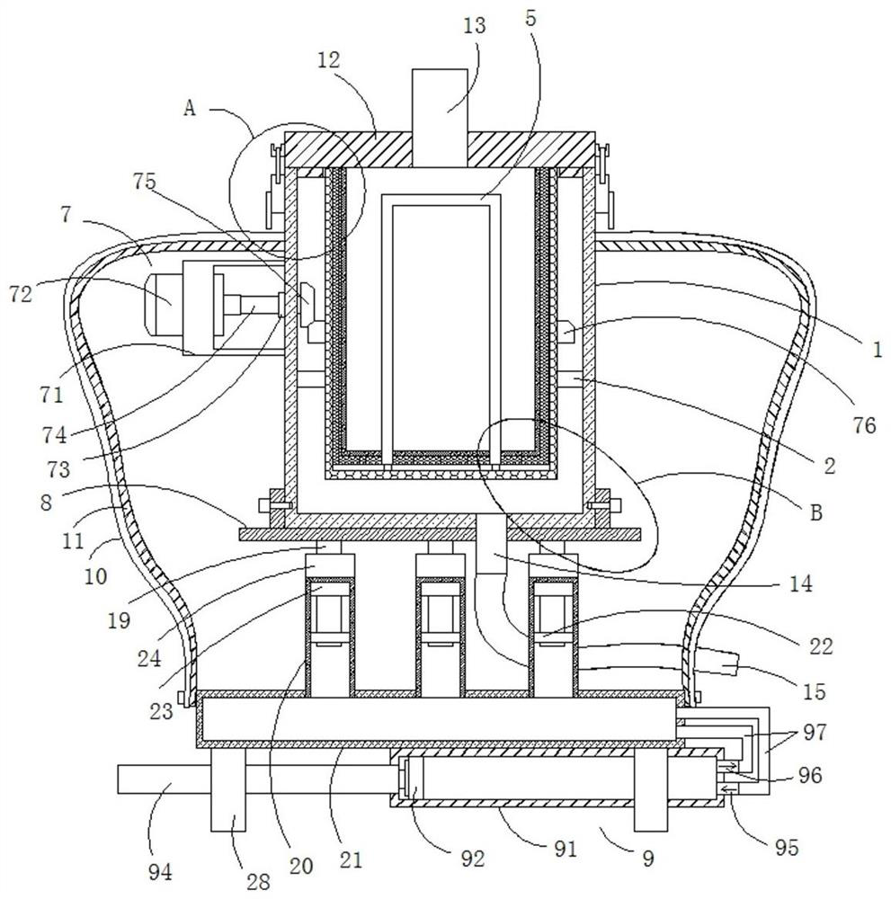 Vertical centrifugal machine and damping base thereof