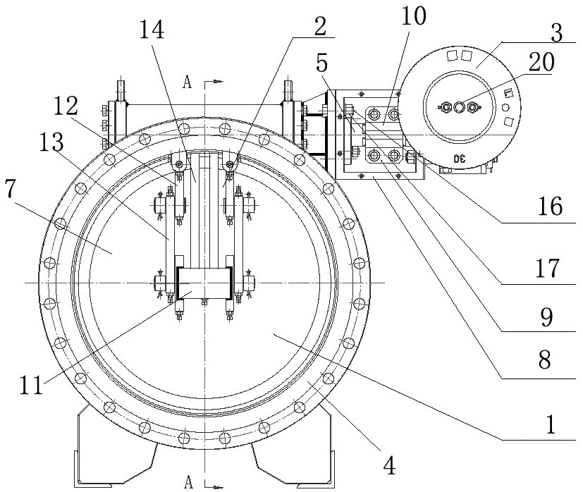 Novel three-rod valve