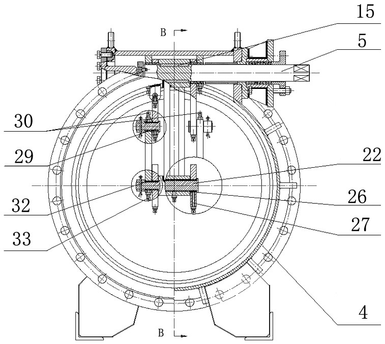 Novel three-rod valve