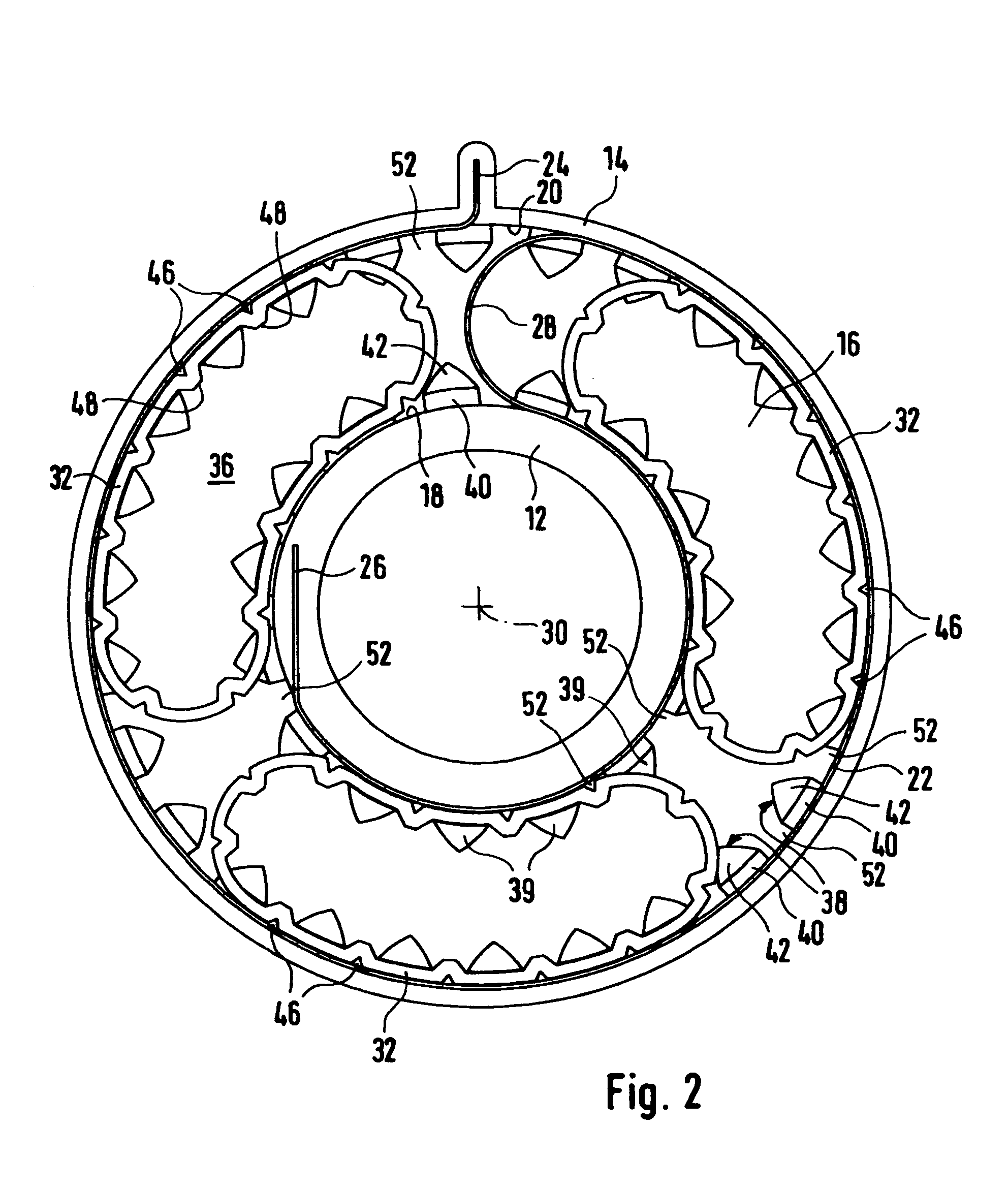 Transmission device for transmitting electrical signals between a rotor and a stator