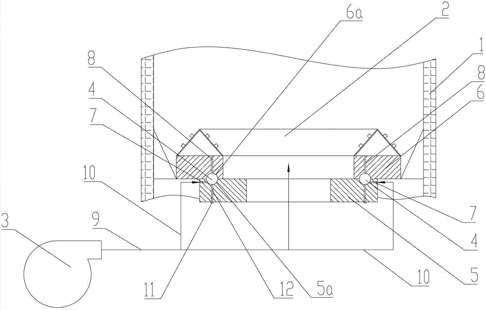 Differential kiln capable of automatically cooling bearing to realize dust removal