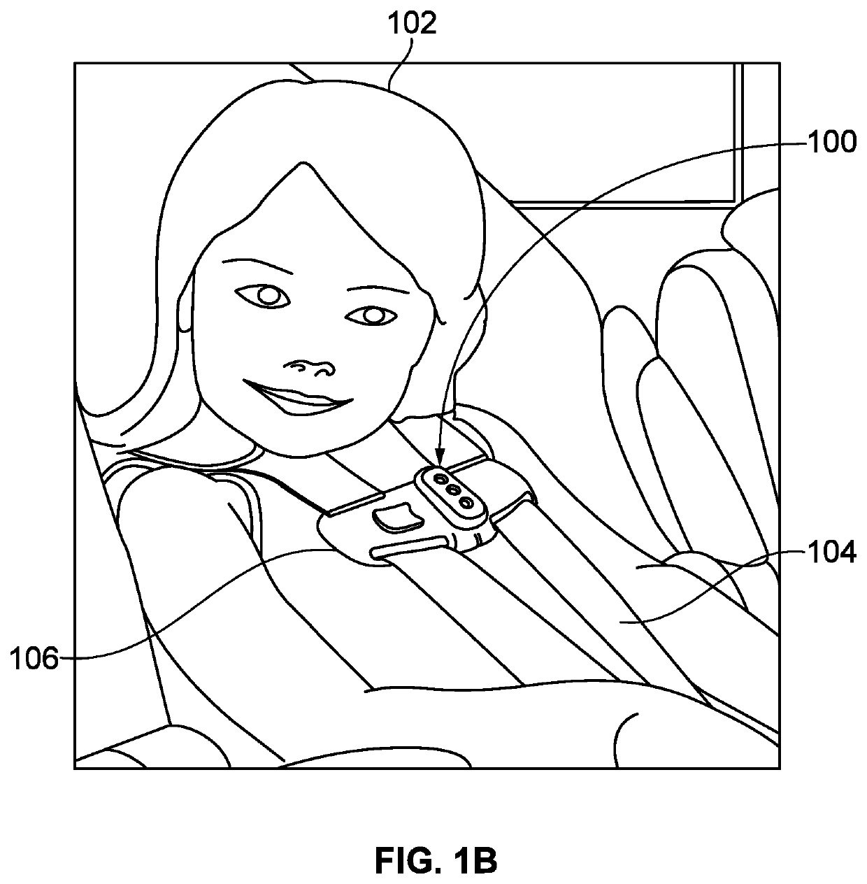 Carseat adjustment strap sensor