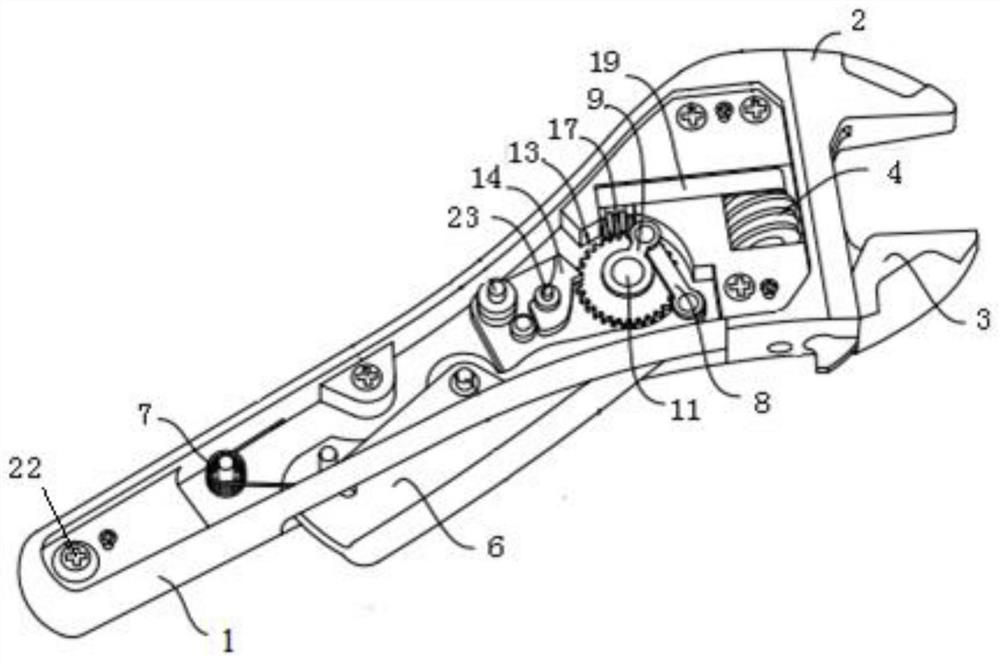 Single-hand ratchet wheel open spanner