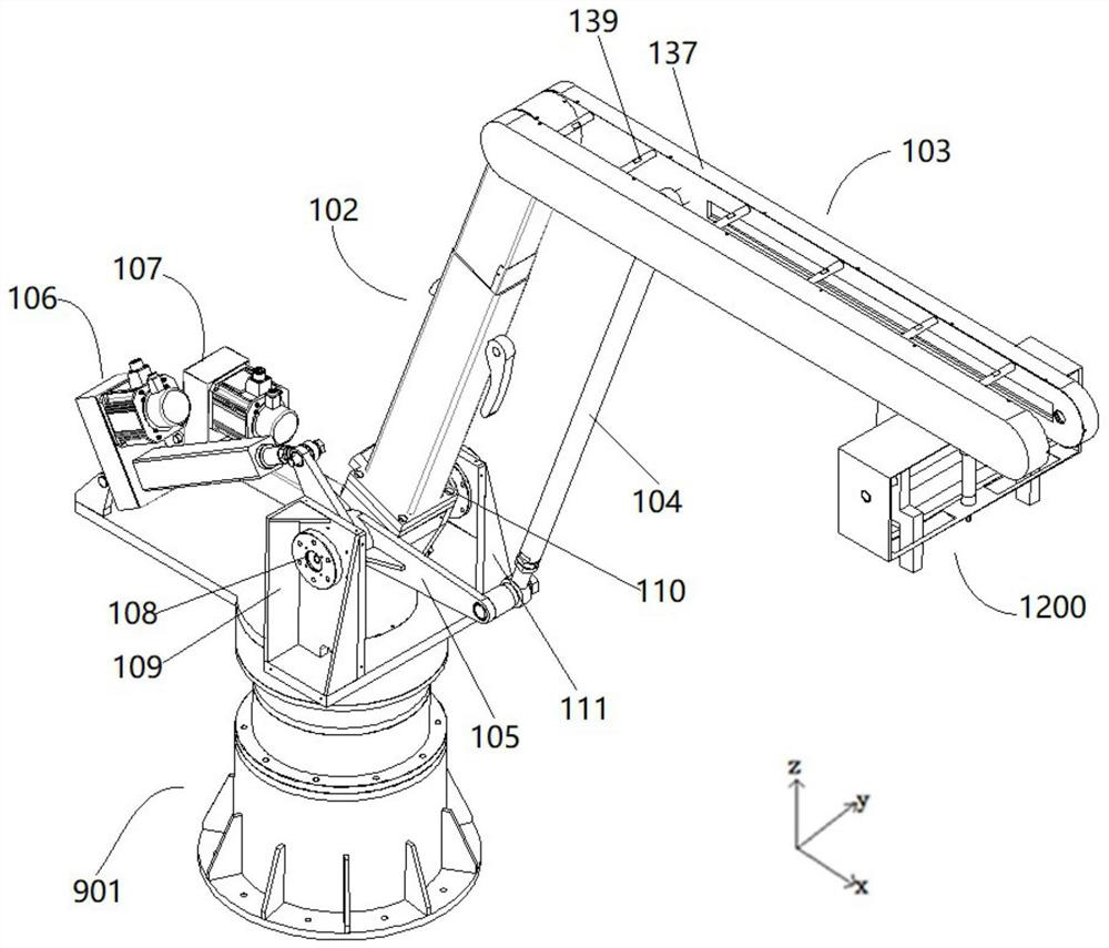 A five-axis robot with electric gripper