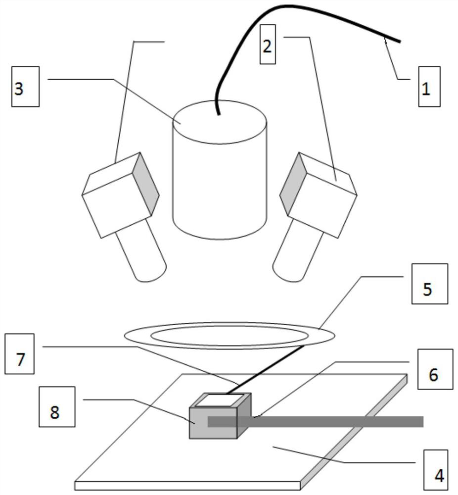 Laser processing method of connecting parts based on binocular vision