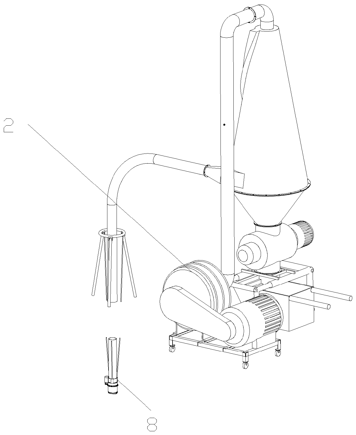 Intelligent pile hole inner muck suction machine and pile hole muck automatic suction method