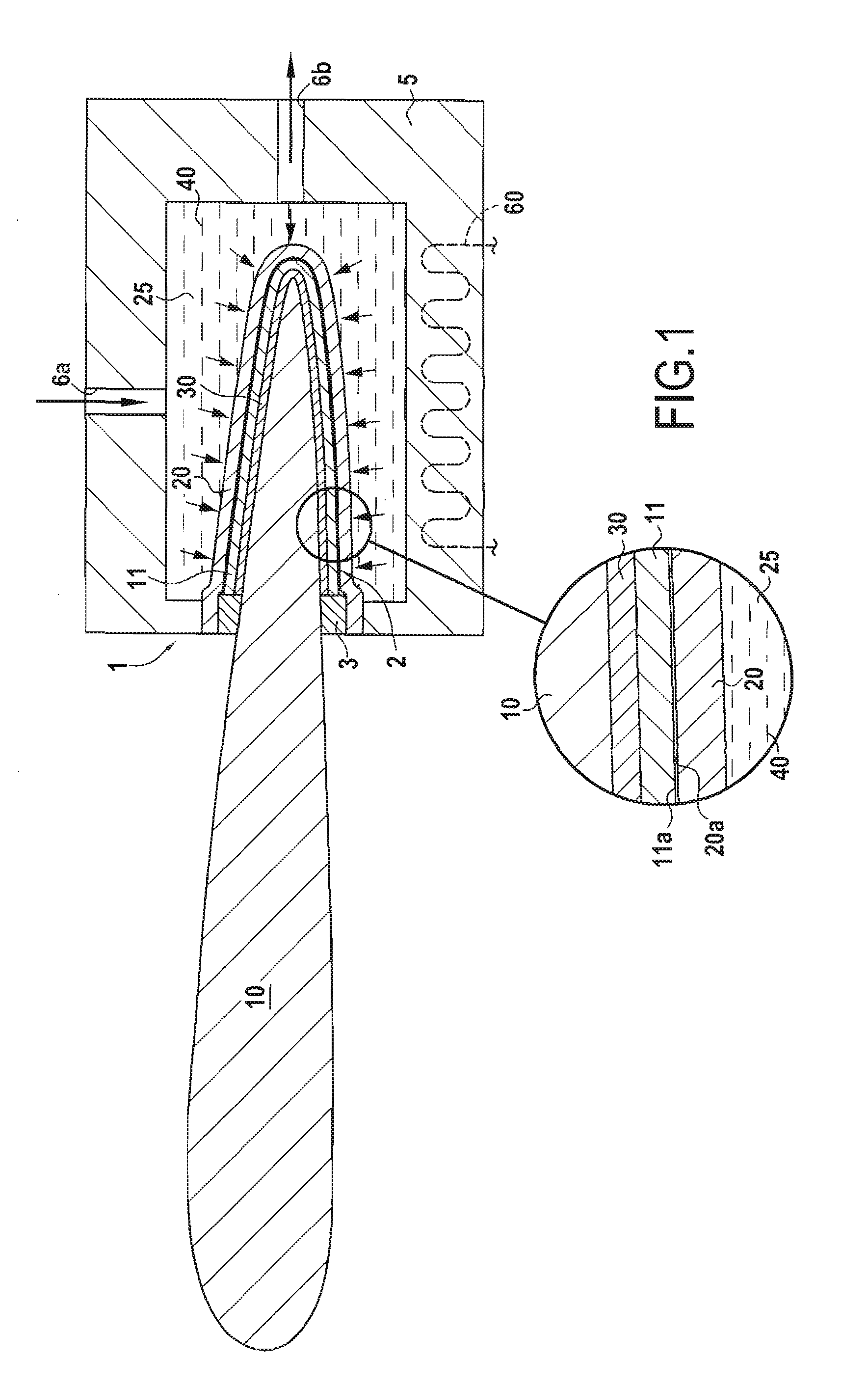 Method for adhering parts and device for implementing said method