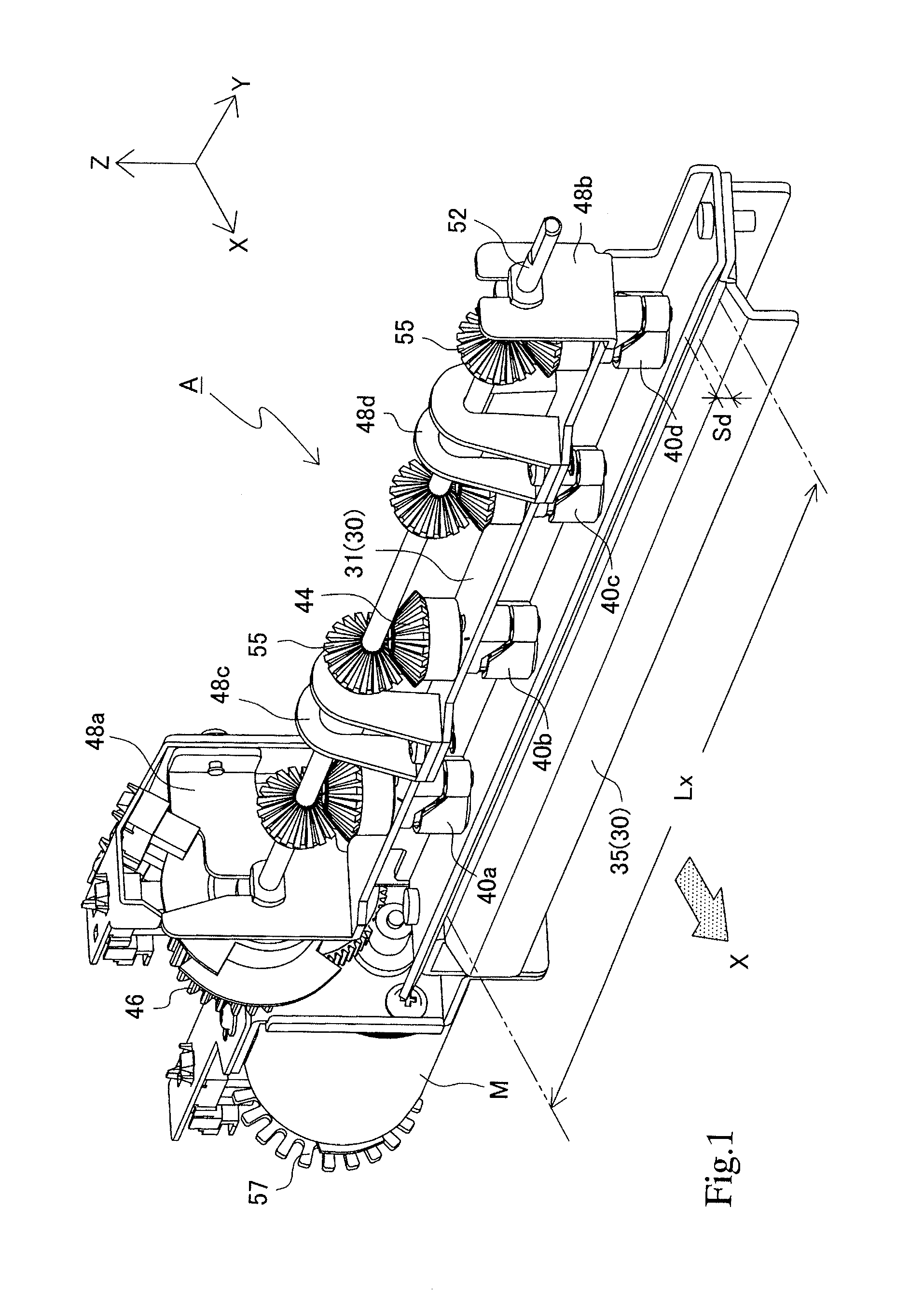 Sheet hole punching device