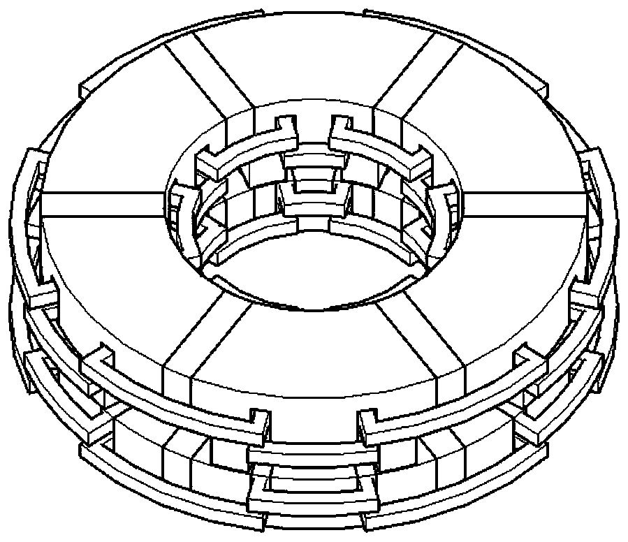 Equivalent thermal network modeling method of hybrid excitation axial magnetic field flux switching motor