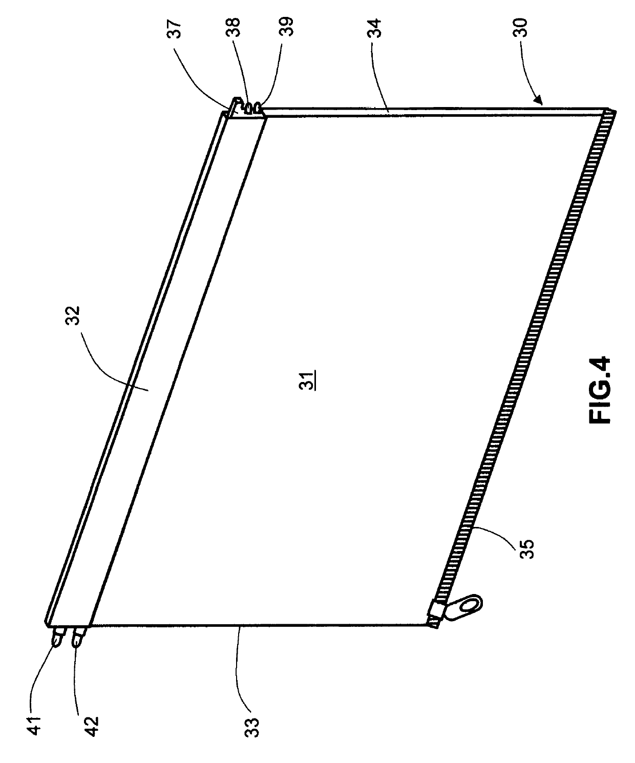 Document folder for storage cabinets