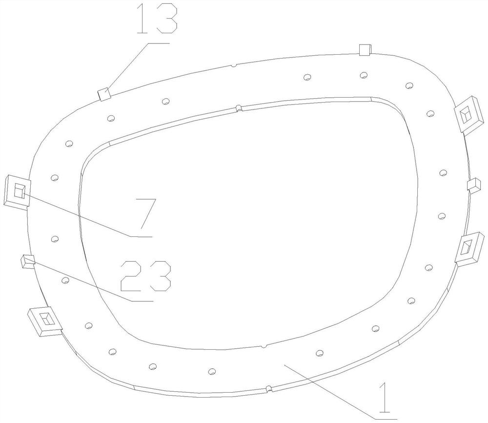 Metal face frame for compressing mask