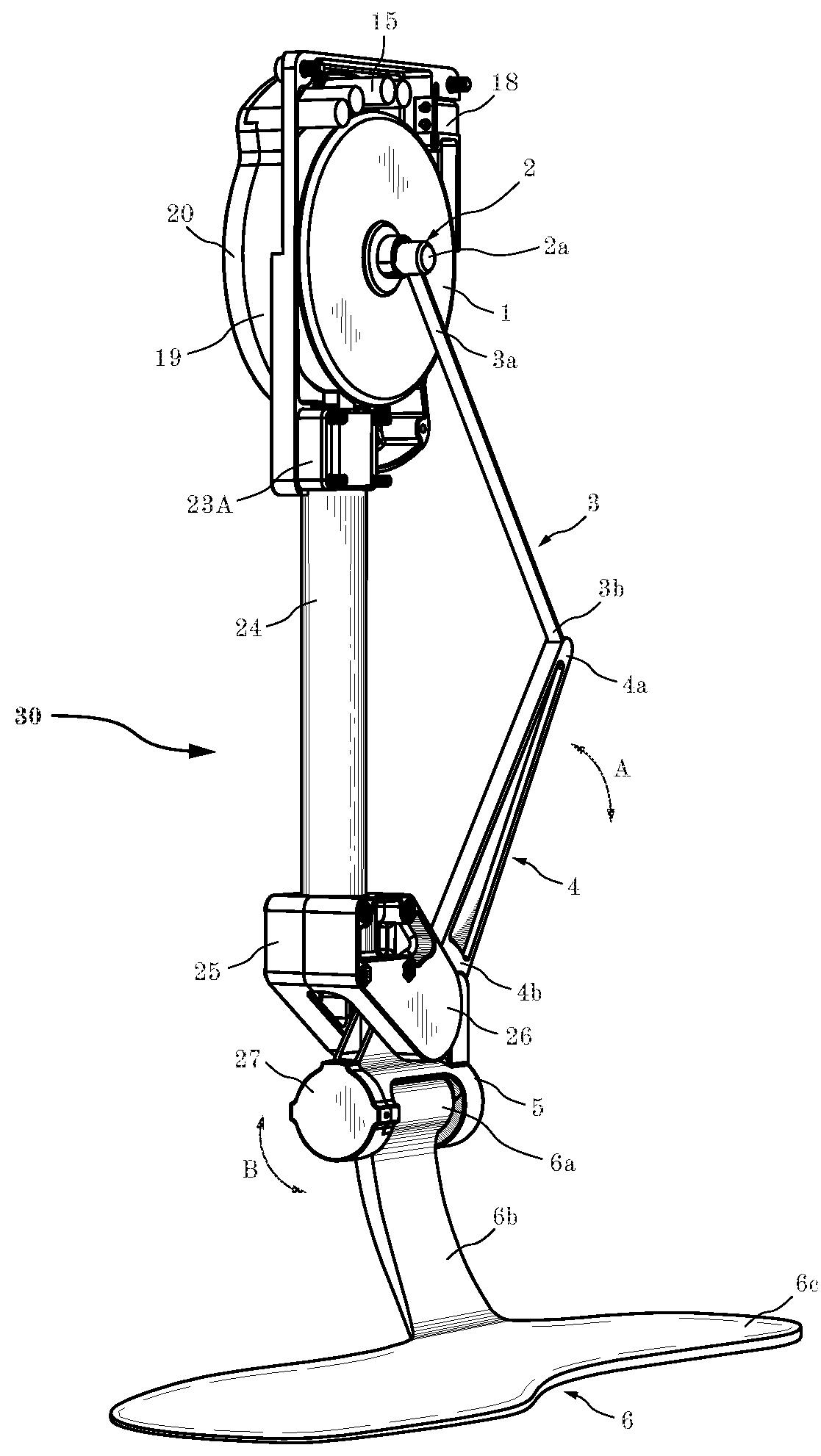 Unidirectional actuated exoskeleton device