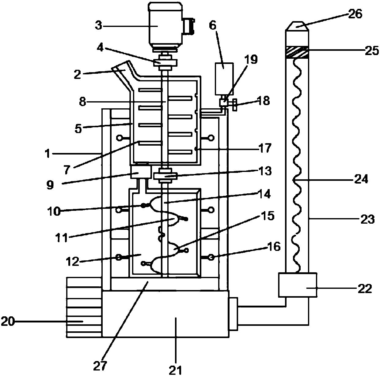 Anti-blocking gypsum mortar spraying machine