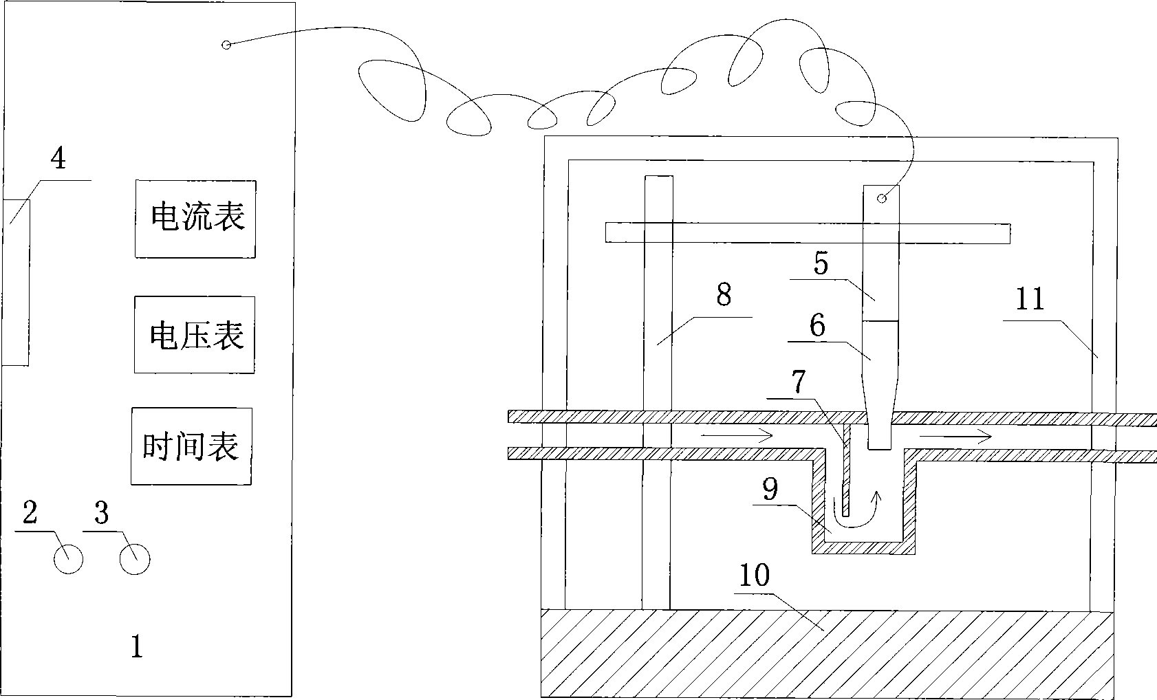 Probe type ultrasonic device for breaking sludge