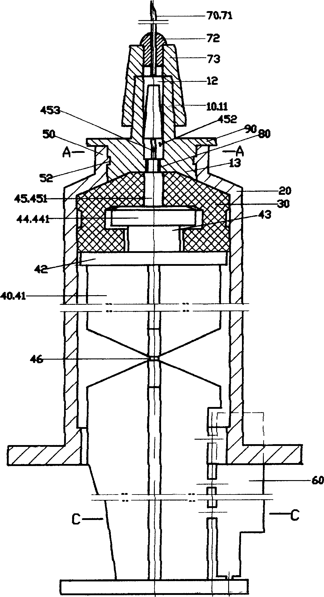 Contractible safety self-ruined syringe