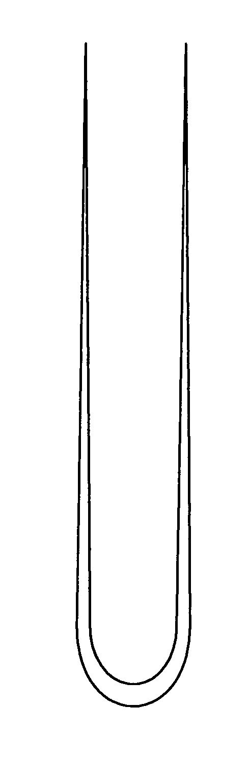 Toothbrush having needle-shaped bristle tapered at one end and manufacturing method thereof