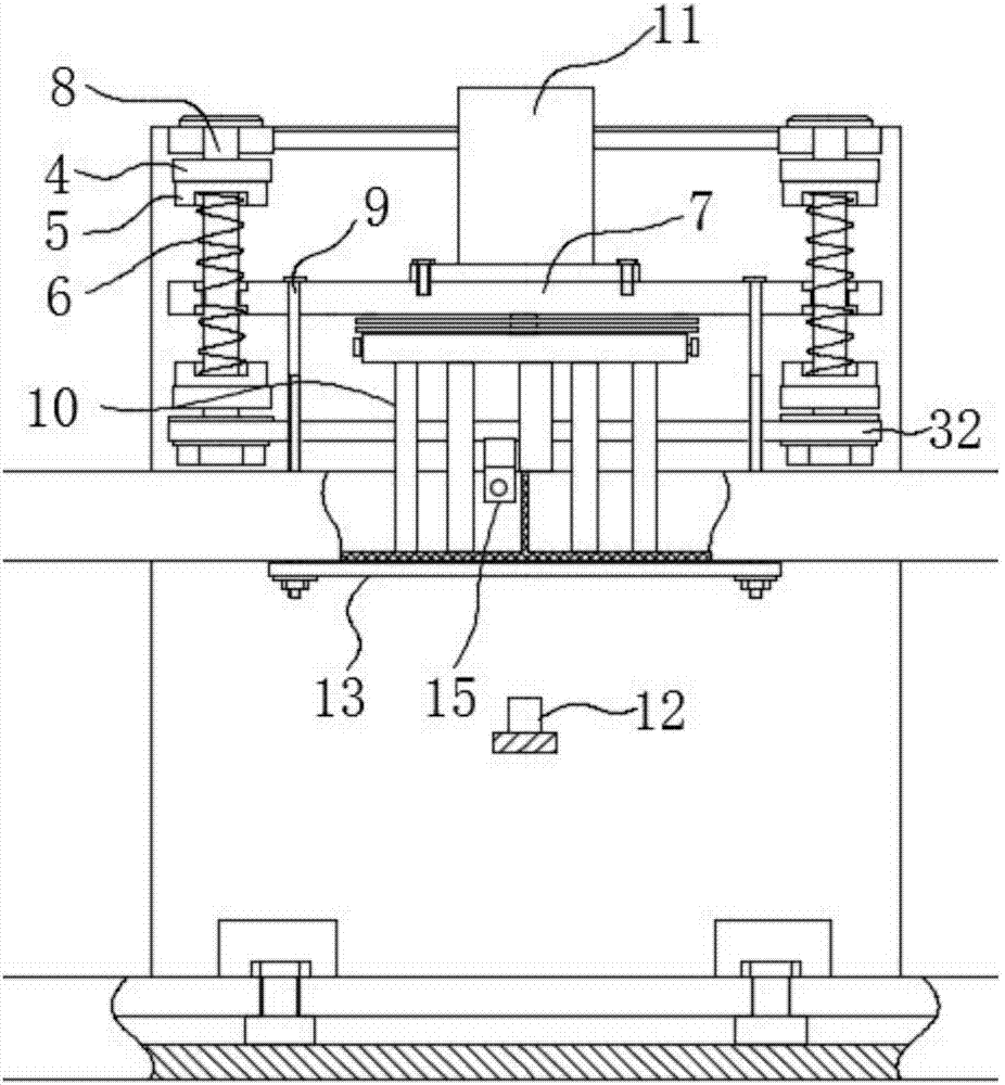 Adjustable clamp device for beam member vibration aging platform