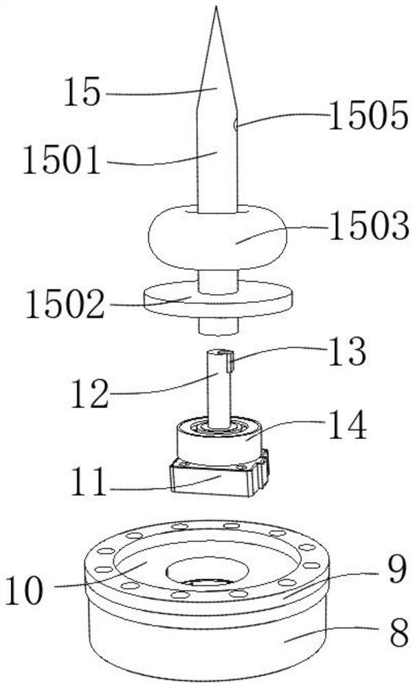 Water stopping device and water stopping method for mining deep development drill