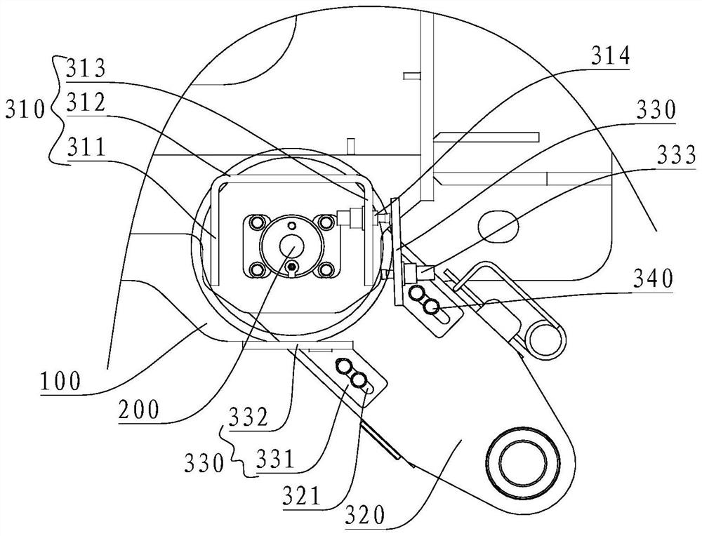 Locking assembly and operation machine