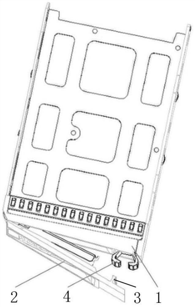 Server and hard disk support pressing unlocking structure thereof