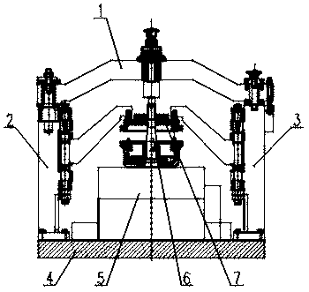 Auxiliary clamping device for disc-hydraulic-type turbine disc tool