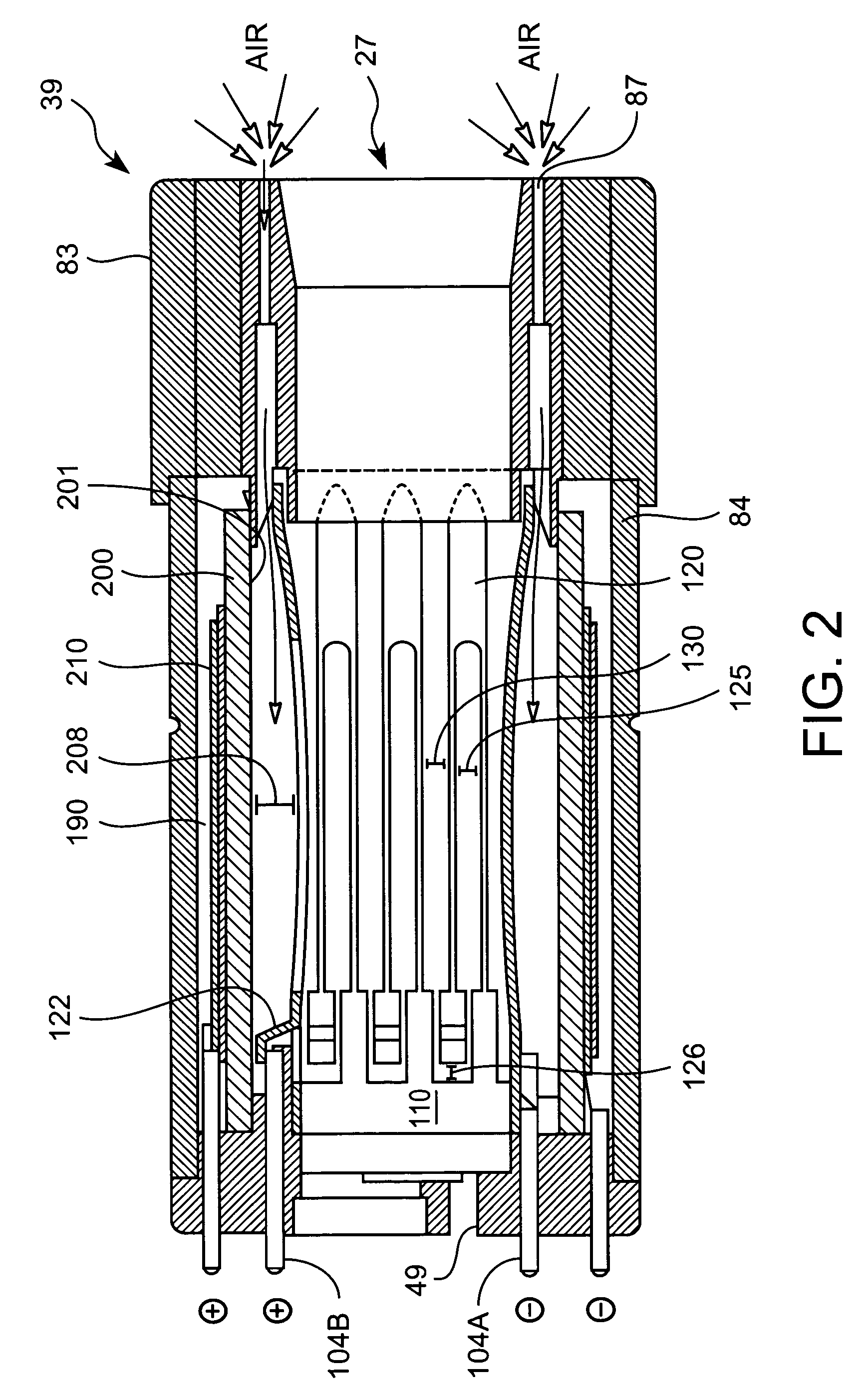 Flow distributor of an electrically heated cigarette smoking system