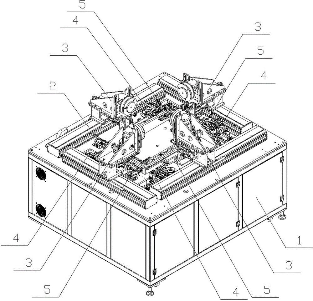 Two-in-one automatic laminating machine for front frame of flat-panel TV